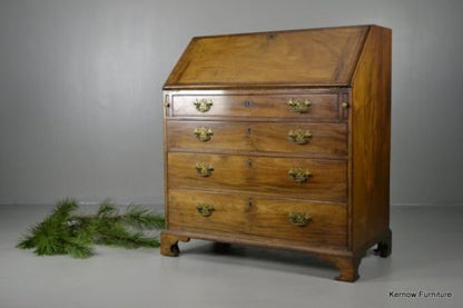 Georgian Style Mahogany Writing Bureau - Kernow Furniture