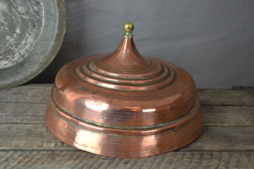 Antique Copper Pot & Lid - Kernow Furniture