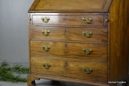 Georgian Style Mahogany Writing Bureau - Kernow Furniture