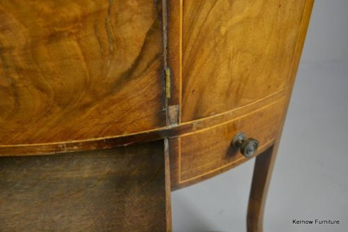 Mahogany 19th Century Bow Front Corner Washstand - Kernow Furniture