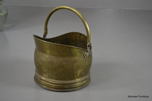 Traditional Style Brass Coal Bucket Scuttle - Kernow Furniture