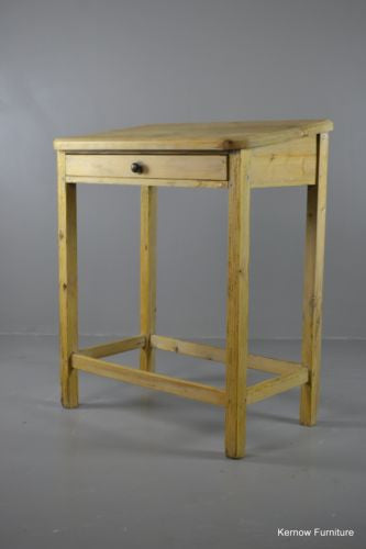 Waxed Pine Clerks Desk - Kernow Furniture