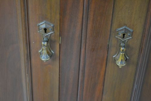 Large Mahogany Double Door Shop Cabinet by T.Simpson & Sons - Kernow Furniture