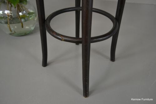 Ebonised Beech & Cane Bentwood Stool - Kernow Furniture