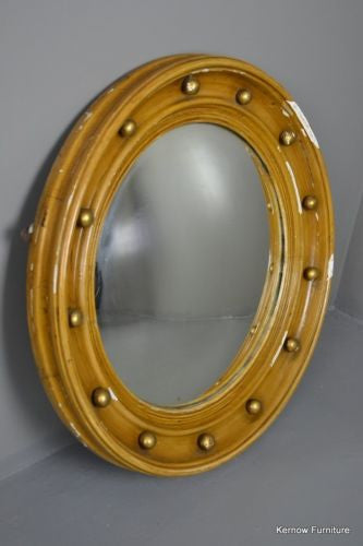 Large Regency Style Convex Wall Mirror - Kernow Furniture