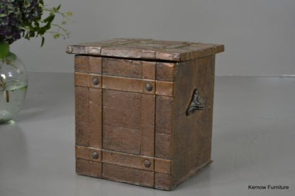 Early 20th Century Copper Coal Box - Kernow Furniture