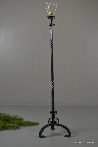 Black Iron Standard Lamp - Kernow Furniture