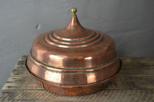 Antique Copper Pot & Lid - Kernow Furniture