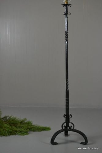 Black Iron Standard Lamp - Kernow Furniture