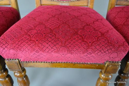 Set 4 Antique Victorian Dining Chairs - Kernow Furniture