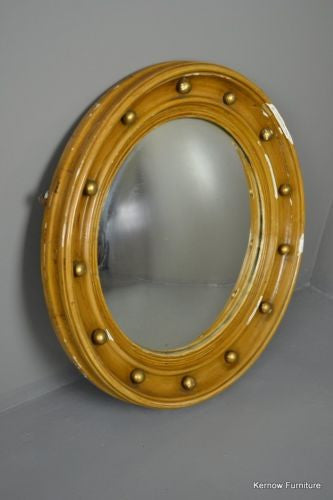 Large Regency Style Convex Wall Mirror - Kernow Furniture