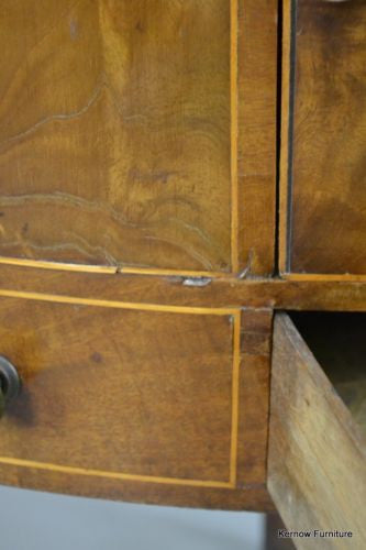 Mahogany 19th Century Bow Front Corner Washstand - Kernow Furniture