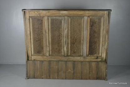 Tavern Style High Back Rustic Pine Settle - Kernow Furniture