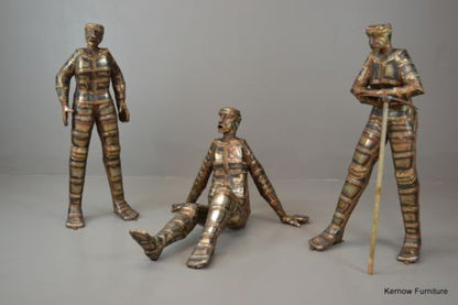 Cornish Tin Miners Garden Ornament Sculpture Outdoor Statue - Kernow Furniture