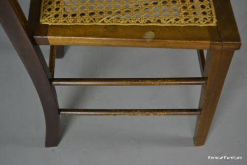 Antique Edwardian Cane Occasional Side Hall Chair - Kernow Furniture