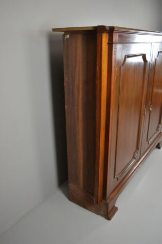 Large Mahogany Double Door Shop Cabinet by T.Simpson & Sons - Kernow Furniture