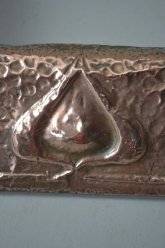 Decorative Art Nouveau Beaten Copper Fender With Cabochons - Kernow Furniture