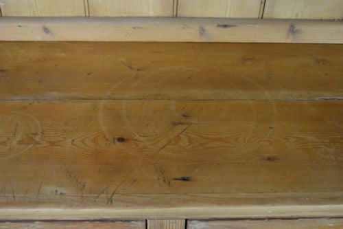 Large Antique Stripped Pine Kitchen Dresser - Kernow Furniture