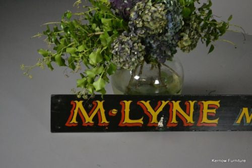 Pair Vintage Painted Advertising Signs - Kernow Furniture