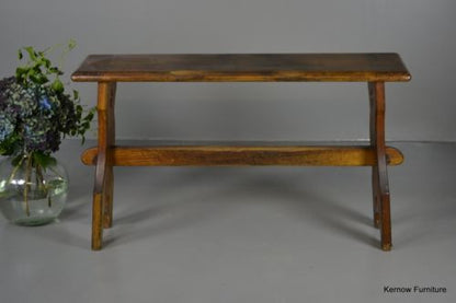 Pine Ecclesiastical Chapel Hall Bench - Kernow Furniture