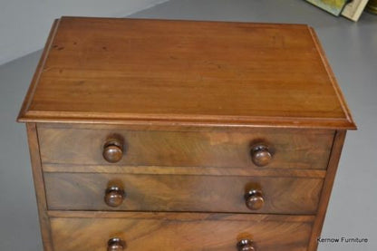 Antique Victorian Figured Mahogany Chest Commode - Kernow Furniture