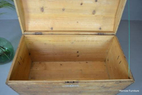 Antique Dutch Pine Kist Dome Top Trunk Chest - Kernow Furniture