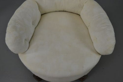 Antique Victorian Button Back Armchair Nursing Chair - Kernow Furniture