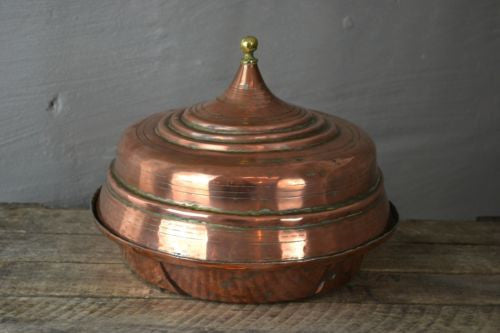 Antique Copper Pot & Lid - Kernow Furniture