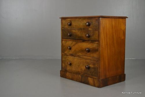 Antique Victorian Figured Mahogany Chest Commode - Kernow Furniture