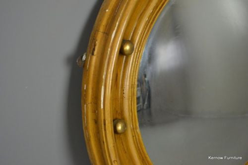 Large Regency Style Convex Wall Mirror - Kernow Furniture