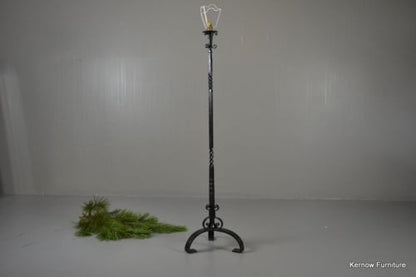 Black Iron Standard Lamp - Kernow Furniture