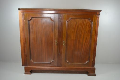 Large Mahogany Double Door Shop Cabinet by T.Simpson & Sons - Kernow Furniture