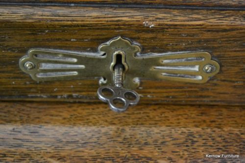 20th Century Oak Tambour Desk - Kernow Furniture