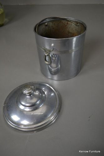 Vintage Deco Style Chrome Coal Bucket - Kernow Furniture