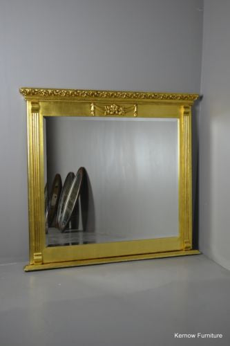 Antique Style Square Modern Gilt Frame Mirror - Kernow Furniture