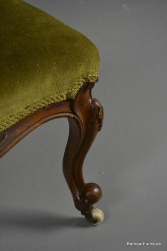 Antique Victorian Button Back Armchair Nursing Chair - Kernow Furniture