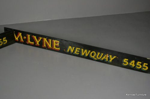 Pair Vintage Painted Advertising Signs - Kernow Furniture