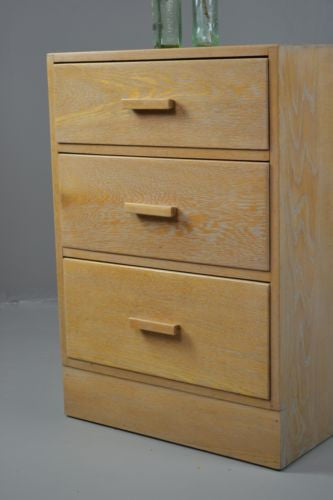 Vintage Limed Oak Deco Style Chest of Drawers - Kernow Furniture