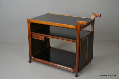 Retro Mid Century Rosewood Drinks Serving Tea Trolley - Kernow Furniture