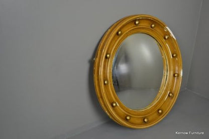 Large Regency Style Convex Wall Mirror - Kernow Furniture