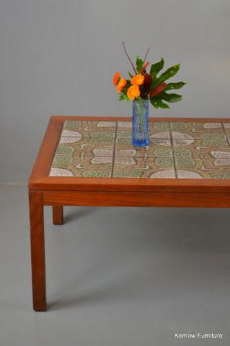 Large Retro Teak Tiled Coffee Table - Kernow Furniture