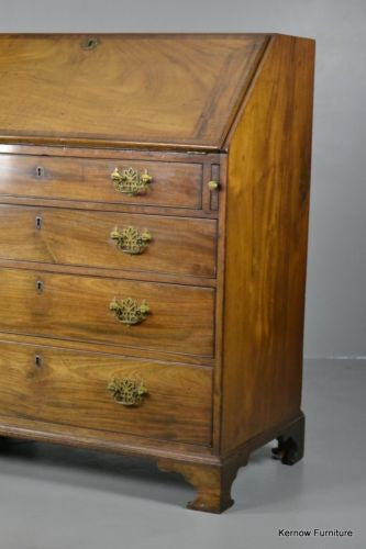 Georgian Style Mahogany Writing Bureau - Kernow Furniture