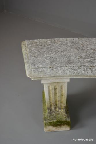 Pair Cast Stone Garden Benches - Kernow Furniture