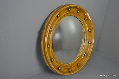 Large Regency Style Convex Wall Mirror - Kernow Furniture