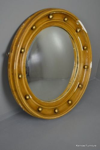 Large Regency Style Convex Wall Mirror - Kernow Furniture