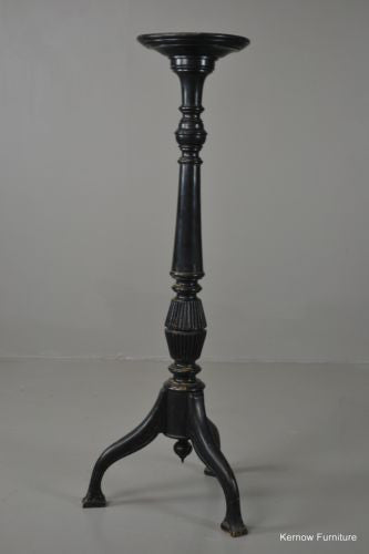 Antique Victorian Ebonised Plant Stand - Kernow Furniture