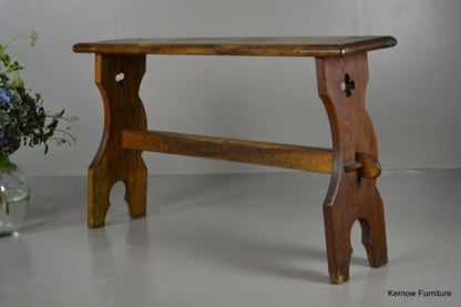 Pine Ecclesiastical Chapel Hall Bench - Kernow Furniture