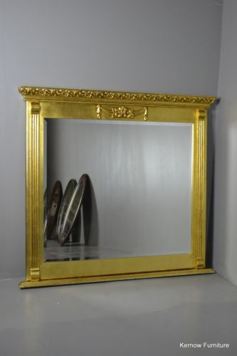 Antique Style Square Modern Gilt Frame Mirror - Kernow Furniture