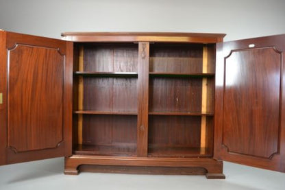 Large Mahogany Double Door Shop Cabinet by T.Simpson & Sons - Kernow Furniture