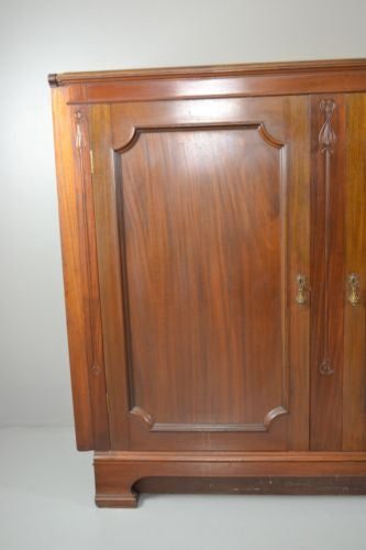 Large Mahogany Double Door Shop Cabinet by T.Simpson & Sons - Kernow Furniture